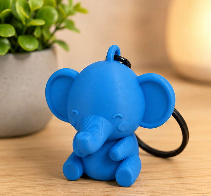 Llavero Elefante 3D Kawaii | Lukilab3D